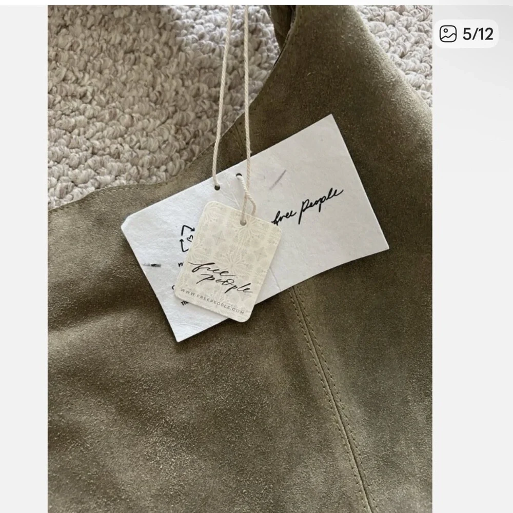 Free People Bobbi Slouch Suede Leather Bag. NWT!!! - Picture 5 of 8